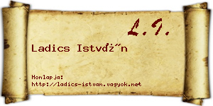 Ladics István névjegykártya